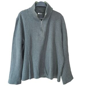 Gap Mens Classic Fit 1/43 Zip Pullover Outdoors Casual L Green Preppy business